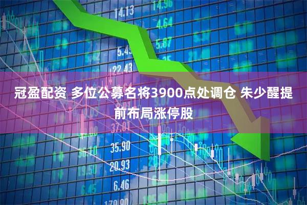 冠盈配资 多位公募名将3900点处调仓 朱少醒提前布局涨停股